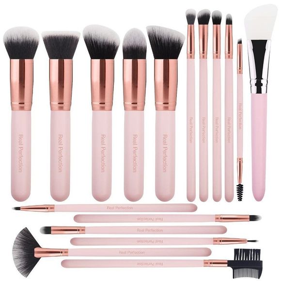Real Perfection Makeup Brushes 16pcs Makeup Brushes Set - Picture 1 of 9